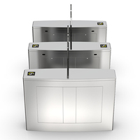 Barrière pivotante automatique à battants en acier inoxydable, protection étanche IP66, anti-évasion, multi-authentification
