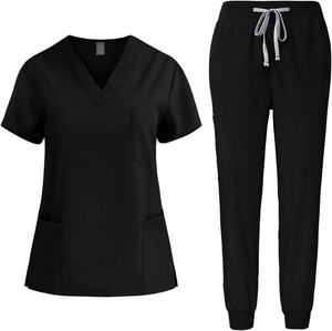 Custom Logo Nursing Medical <b>Scrubs</b> jogger Sets V-neck Beauty Salon Work <b>Clothes</b> <b>Scrubs</b> Uniforms - Product Image 1