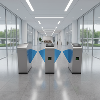 Système de contrôle d'accès ODM/OEM, reconnaissance faciale, lecteurs de cartes RFID/QR/IC, portillon tournant en acier inoxydable, protection IP55