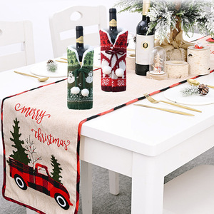 Nouvelle couverture de bouteille de vin de Noël: couverture de vin <span class=keywords><strong>rouge</strong></span> épaissie tricotée à pompon, couverture de vin décorative de Noël pour le restaurant - Product Image 4