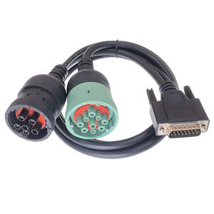 สายแยก Y แบบ AOTAI OBD เป็น Type <span class=keywords><strong>2</strong></span> สีเขียว 9 พิน J1939 และ 6 พิน J1708 สำหรับการวินิจฉัยรถบรรทุกดีเซล - Product Image 3