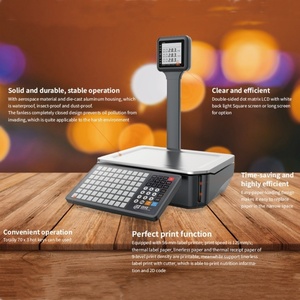 ميزان إلكتروني HPRT بوزن 30 كجم مع طابعة للباركود والملصقات للبيع بالتجزئة طراز C-L1 - Product Image 4