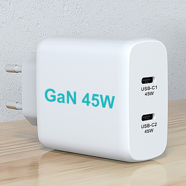 45w Gan Charger Type-C Power Adapter Wall Travel Phone Chargers Fast Charging Adapter Portable Charger