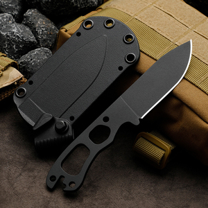 Cuchillo de Supervivencia HL Full Tang de Alta Dureza, Cuchillo Táctico Multifuncional Portátil para Exteriores con Funda de Fibra de Vidrio y Nylon - Product Image 3