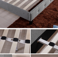 Luxueux cadre de lit à plateforme Queen King Size de haute qualité lit rembourré doux fonction réglable pour chambre appartement