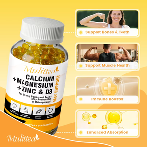 Complément <span class=keywords><strong>de</strong></span> capsules <span class=keywords><strong>de</strong></span> vitamine D3 K2, biologique, végétalien, pour des os sains et solides, calcium, magnésium, vitamine D3 K2, capsules molles - Product Image 2