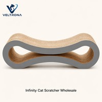 Griffoir pour chat Infinity en forme de 8, en carton ondulé, mobilier pour chat d'intérieur, vente en gros