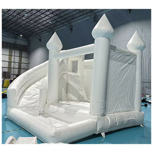 Trắng PVC Inflatable Bounce House Combo cho trẻ em người lớn tiệc cưới ngoài trời MOONWALK nhảy lâu đài với Slide cho bouncy vui vẻ - Product Image 3