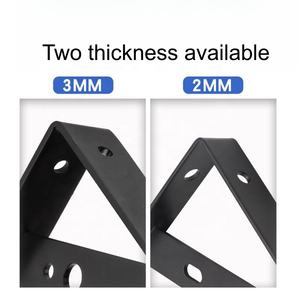 Support d'étagère murale robuste L support de meubles d'angle en métal supports flottants en métal pour bois - Product Image 4