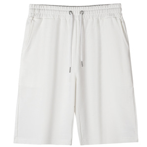 Shorts décontractés pour hommes en pur coton Halcyon Conture de haute qualité, respirants, avec cordon de serrage central, logo personnalisé, couleur unie, teints. - Product Image 1
