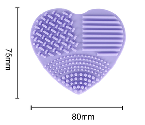 Adorable Heart Design Silicone <b>Makeup</b> <b>Brush</b> Cleaner Box Reusable Soft Scrubber <b>Case</b> - Product Image 2