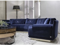 Italienisches Beliebtes Wohnzimmer-Sofa Halbrund Halbkreisförmig Modular Mond-Samt Modernes Halbrundes Sofa