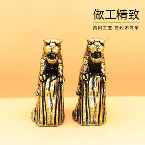 Sbuffando montagne e fiumi arredamento per la casa Feng Shui ornamenti in puro ottone zodiaco tigre città stalla del tesoro - Product Image 2