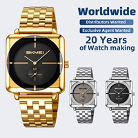 Nuevo Reloj Skmei 2413 para Hombre, Reloj de Cuarzo Cuadrado de Negocios, Resistente al Agua 3ATM, Reloj de Pulsera Formal para Oficina