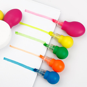 Marcadores Fluorescentes Heada Multicolor con Punta de Pincel Oblicua Personalizada, Resistentes al Agua, 5 Colores, Plástico - Product Image 4