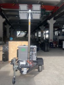 Générateur diesel silencieux 5 kW en promotion avec démarrage à distance, châssis ouvert et tour d'éclairage mobile, moteur pour éclairage et <span class=keywords><strong>phare</strong></span> - Product Image 3