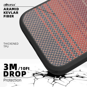 Étui de téléphone personnalisé Aikusu en fibre d'aramide Kevlar marron pour iPhone 13 14 15 16 17 Pro Max - Product Image 2