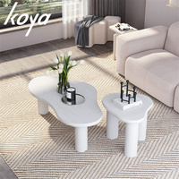 Nordique moderne Designer lumière créative crème nuage blanc spécial forme incurvée irrégulière meubles de salon Table basse latérale