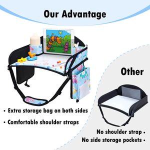 Plateau de voyage pour siège auto pour enfants, accessoires pour sièges auto, table d'activités pour tout-petits, bureau de voyage avec organisateur, voyage en voiture - Product Image 2