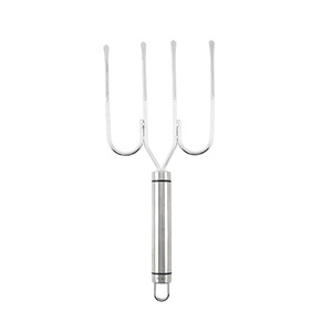 BBQ Steak Durable Poultry Chicken Pork Chop <strong>Barbecue</strong> Turkey Grill Essential Stainless Steel Strong Spit Long Fork - Product Image 5