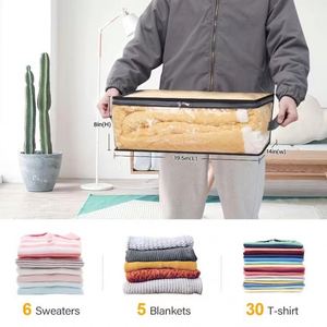 <b>Foldable</b> Non-Woven Storage Box Wardrobe Clothes Dustproof Moisture-Proof Finish Quilt Bed Bottom Storage Bags Sewing Technics - Product Image 2