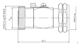 อุปกรณ์ป้องกันไฟกระชากแบบ Lightning Arrester ชนิด 7-16 DIN ตัวผู้ ต่อกับ 7-16 DIN ตัวเมีย พร้อมขั้วต่อสายดิน - Product Image 4