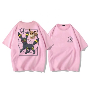 T-shirt à manches courtes en pur coton <span class=keywords><strong>Poke</strong></span>-mon Animation Joint Ibrahim pour hommes et enfants, coupe ample, tendance estivale - Product Image 3