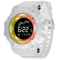 Jam Tangan Digital Sport Fashion Pria SMAEL 8082 Layar LED Tampilan Ganda Tahan Air 50 Bar Tahan Guncangan Stopwatch