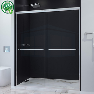 Puerta Corredera para Ducha, Vidrio Esmerilado, Acabado Cromado, Deslizamiento Suave, OEM - Product Image 2