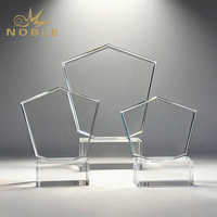 Plaque de cristal vierge écologique de haute qualité pour événements d'entreprise et récompenses