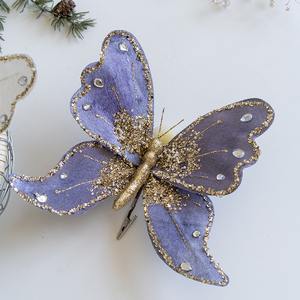 Farfalla glitterata con Clip, farfallina artigianale fai da te su ornamenti per albero <span class=keywords><strong>di</strong></span> <span class=keywords><strong>natale</strong></span> decorazione <span class=keywords><strong>di</strong></span> <span class=keywords><strong>Natale</strong></span> <span class=keywords><strong>di</strong></span> simulazione per ghirlande <span class=keywords><strong>di</strong></span> <span class=keywords><strong>Natale</strong></span> - Product Image 4