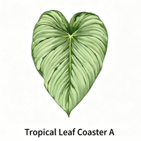Sous-verre en forme de plante tropicale, luxe léger, isolant thermique, résistant à la chaleur, facile à nettoyer, ornement décoratif en acrylique