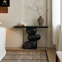 Table d'appoint en bois minimaliste de style nordique Wabi Sabi, table console japonaise Wabi Sabi, meuble de couloir, table console