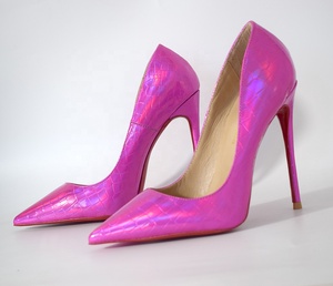 Fabricante personalizado hecho a medida fiesta nueva llegada Stiletto fondo rojo mujeres tacones altos elegante Sexy diseñador lujo Rosa tacones F - Product Image 2