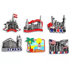 Magnete da Frigo Promozionale Personalizzato 3D in Smalto Duro e Morbido, Impermeabile e Durevole, Souvenir <span class=keywords><strong>di</strong></span> Diverse <span class=keywords><strong>Città</strong></span> Europee - Product Image 1
