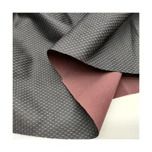 waterproof polyester stretch plain with mesh bonding fabric soft shell fabric for jacket winter coat outerwear tracksuit