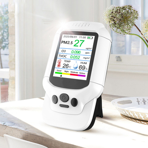 เครื่องตรวจวัดคุณภาพอากาศ PM2.5 แบบพกพาพร้อมจอแสดงผล LCD แบบชาร์จไฟได้ PM1.0,PM10,TVOC เซ็นเซอร์วัดอุณหภูมิและความชื้น - Product Image 2