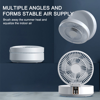 Petit ventilateur de bureau portable pliable, rechargeable, à commande numérique, en plastique, mini, pour l'extérieur