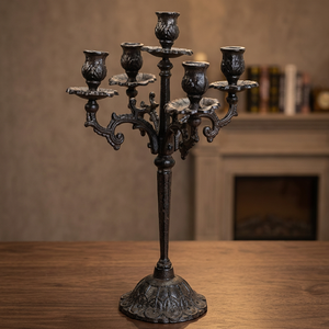 Porte-bougie en métal moderne, design élégant, durable, résistant à la chaleur, écologique, décoration vintage pour la maison, centre de table pour mariage - Product Image 3
