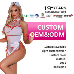 Toptan seksi iç çamaşırı baştan çıkarıcı Hollow iç çamaşırı seksi hemşire elbise kadınlar cadılar bayramı kısa etek seksi hemşire kostümleri - Product Image 1