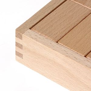 Development Toy 46 PCS Safety Beech Wood Inspiring Classic Stacking Brick Castle Unit Wooden <b>Building</b> <b>Blocks</b> <b>Set</b> - Product Image 5