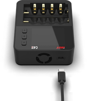 Chargeur de Batteries Hot Sales ISDT C4 Evo pour Li-Ion, LiFe, LiHv, NiMH, NiZn, Eneloop et Accessoires de Drones