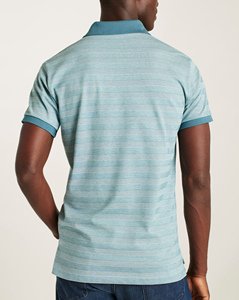 Nuovo arrivo <span class=keywords><strong>Polo</strong></span> da uomo in Pique a righe elasticizzate in maglia con polsini a costine - Product Image 5