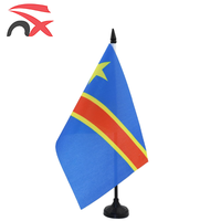 Ensemble de drapeaux du Congo à prix de gros, drapeau à agiter à la main, écharpe de cou, boucles d'oreilles, bracelet, guirlande de drapeaux nationale pour la promotion