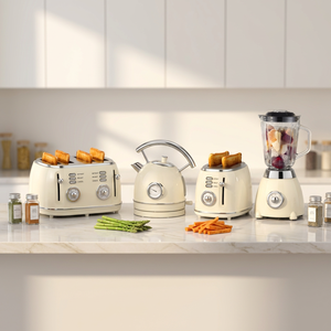 BESTONE Retro Breakfast <b>Set</b> 12 Type Electric <b>Toaster</b> Kettle Blender Stainless Steel Gift Box Household Appliance OEM ODM - Product Image 1