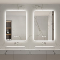 Miroirs LED intelligents compacts sur mesure pour salle de bain, avec éclairage intégré, certifiés CE, pour maquillage et décoration murale