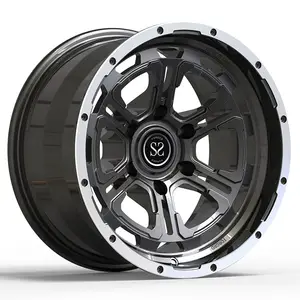 适用于日产Frontier 20x8.5定制枪金属加工法兰合金轮辋6x114.3 /4x4轮辋18 19 20 21 22英寸