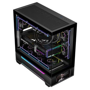 Boîtier d'ordinateur de jeu ATX Ruix HALO-X Pro avec écran LCD ARGB, vue complète en verre, compatible avec un système AIO de 360 mm - Product Image 5