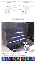 Fontaines et cascades d'eau intérieures à LED à changement de couleur automatique pour la décoration de la maison