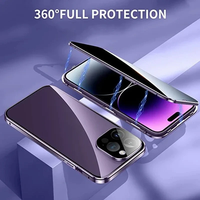 Étui magnétique durable en verre double face anti-espion pour iPhone 17 Air 16 15 14 13 12 11 Pro Max Plus 16E avec protection d'objectif